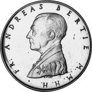 Malta 10 Grani Crowned and Mantled Arms 1988 Proof, unknown in proof set PS83 X# 136 FR. ANDREAS BERTIE M. M. H. H. coin obverse Malta 10 Grani Crowned and Mantled Arms 1988 Proof, unknown in proof set PS83 X# 136 FR. ANDREAS BERTIE M. M. H. H. coin obverse