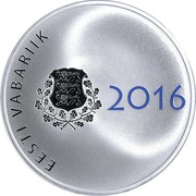 Estonia 10€ Jaan Poska 2016 Proof EESTI VABARIIK 2016 coin obverse Estonia 10€ Jaan Poska 2016 Proof EESTI VABARIIK 2016 coin obverse
