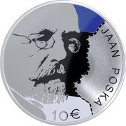 Estonia 10€ Jaan Poska 2016 Proof JAAN POSKA 10€ coin reverse Estonia 10€ Jaan Poska 2016 Proof JAAN POSKA 10€ coin reverse