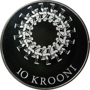 Estonia 10 Krooni Estonian Song and Dance Festivals 2009 Proof KM# 51 10 KROONI coin reverse Estonia 10 Krooni Estonian Song and Dance Festivals 2009 Proof KM# 51 10 KROONI coin reverse