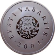 Estonia 10 Krooni National Flag 2004 Proof KM# 40 EESTI VABARIIK 2004 coin obverse Estonia 10 Krooni National Flag 2004 Proof KM# 40 EESTI VABARIIK 2004 coin obverse