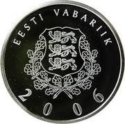 Estonia 10 Krooni Olympic Winter Games Torino 2006 Proof KM# 42 EESTI VABARIIK 2006 coin obverse Estonia 10 Krooni Olympic Winter Games Torino 2006 Proof KM# 42 EESTI VABARIIK 2006 coin obverse