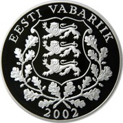 Estonia 10 Krooni University of Tartu 2002 Proof KM# 38 EESTI VABARIIK 2002 coin obverse Estonia 10 Krooni University of Tartu 2002 Proof KM# 38 EESTI VABARIIK 2002 coin obverse