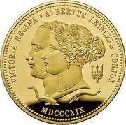 UK 10 Pounds Queen Victoria 200th Anniversary 2019 Proof VICTORIA REGINA + ALBERTUS PRINCEPS CONJUS MDCCCXIX coin reverse UK 10 Pounds Queen Victoria 200th Anniversary 2019 Proof VICTORIA REGINA + ALBERTUS PRINCEPS CONJUS MDCCCXIX coin reverse