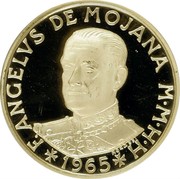 Malta 10 Scvdi (Angelo) X# 16 F. ANGELVS DE MOJANA M∙M∙H∙H MONASSI 1965 coin obverse Malta 10 Scvdi (Angelo) X# 16 F. ANGELVS DE MOJANA M∙M∙H∙H MONASSI 1965 coin obverse