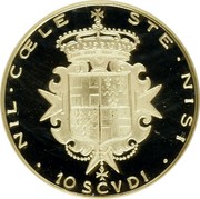 Malta 10 Scvdi (Angelo) X# 16 NIL • CŒLE STE • NISI • 10 SCVDI • coin reverse Malta 10 Scvdi (Angelo) X# 16 NIL • CŒLE STE • NISI • 10 SCVDI • coin reverse