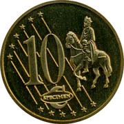 Latvia 10 ¢ Trial Essai 2003 10 ¢ SPECIMEN coin reverse Latvia 10 ¢ Trial Essai 2003 10 ¢ SPECIMEN coin reverse