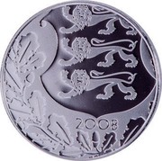 Estonia 100 Krooni 90th anniversary of the Estonia 2008 Proof KM# 47 2008 coin obverse Estonia 100 Krooni 90th anniversary of the Estonia 2008 Proof KM# 47 2008 coin obverse