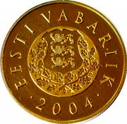 Estonia 100 Krooni Estonian Olympic gold medallists 2004 Prooflike KM# 41 EESTI VABARIIK 2004 coin obverse Estonia 100 Krooni Estonian Olympic gold medallists 2004 Prooflike KM# 41 EESTI VABARIIK 2004 coin obverse