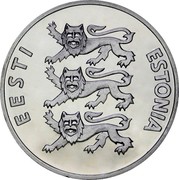 Estonia 100 Krooni Monetary Reform 1992 Proof KM# 27 EESTI ESTONIA coin obverse Estonia 100 Krooni Monetary Reform 1992 Proof KM# 27 EESTI ESTONIA coin obverse
