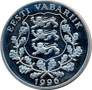 Estonia 100 Krooni Olympics 1996 KM# 31 EESTI VABARIIK 1996 coin obverse Estonia 100 Krooni Olympics 1996 KM# 31 EESTI VABARIIK 1996 coin obverse