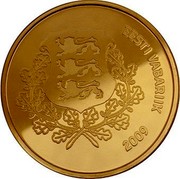 Estonia 100 Krooni Song and Dance Festivals 2009 Proof KM# 52 EESTI VABARIIK 2009 coin obverse Estonia 100 Krooni Song and Dance Festivals 2009 Proof KM# 52 EESTI VABARIIK 2009 coin obverse