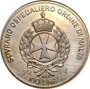 Malta 100 Liras Great Britain in the EU 2004 SOVRANO OSPEDALIERO ORDINE DI MALTA KNIGHTS OF MALTA 2004 100 LIRAS O.S.J. coin obverse Malta 100 Liras Great Britain in the EU 2004 SOVRANO OSPEDALIERO ORDINE DI MALTA KNIGHTS OF MALTA 2004 100 LIRAS O.S.J. coin obverse
