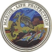 Malta 100 Liras Marine Life 2000 Proof, colourized X# 303 MARINE - LIFE PROTECTION coin reverse Malta 100 Liras Marine Life 2000 Proof, colourized X# 303 MARINE - LIFE PROTECTION coin reverse