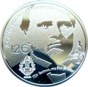 Estonia 12€ Johann Voldemar Jannsen 2019 JOHANN VOLDEMAR JANNSEN 200 12€ 1819 1869 MU ISAMAA, MU ÕNN JA RÕÕM coin reverse Estonia 12€ Johann Voldemar Jannsen 2019 JOHANN VOLDEMAR JANNSEN 200 12€ 1819 1869 MU ISAMAA, MU ÕNN JA RÕÕM coin reverse