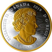 Canada 125 Dollars The Benevolent Dragon. Chinese New Year 2019 ELIZABETH II CANADA 2019 D • G • REGINA 125 DOLLARS coin obverse Canada 125 Dollars The Benevolent Dragon. Chinese New Year 2019 ELIZABETH II CANADA 2019 D • G • REGINA 125 DOLLARS coin obverse