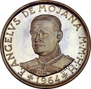 Malta 1 Scvdo (Angelo) X# 9 F. ANGELVS DE MOJANA M•M•H•H MONASSI 1964 coin obverse Malta 1 Scvdo (Angelo) X# 9 F. ANGELVS DE MOJANA M•M•H•H MONASSI 1964 coin obverse