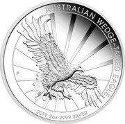 Australia 2 Dollars Silver Wedge-Tailed Eagle 2019 Proof AUSTRALIAN WEDGE-TAILED EAGLE 2019 2 OZ .9999 SILVER coin reverse Australia 2 Dollars Silver Wedge-Tailed Eagle 2019 Proof AUSTRALIAN WEDGE-TAILED EAGLE 2019 2 OZ .9999 SILVER coin reverse