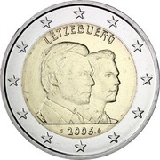 Luxembourg 2 Euro 25th Birthday of Guillaume 2006 Proof KM# 88 LËTZEBUERG S 2006 coin obverse