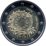 Estonia 2 Euro 30 Years of EU Flag 2015  2 EURO LL coin obverse Estonia 2 Euro 30 Years of EU Flag 2015  2 EURO LL coin obverse