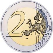 Luxembourg 2 Euro (30th Anniversary of the Flag of Europe) 2 EURO LL coin reverse