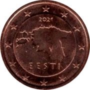Estonia 2 Euro Cent Map of Estonia 2021 KM# 62 2011 EESTI coin obverse Estonia 2 Euro Cent Map of Estonia 2021 KM# 62 2011 EESTI coin obverse