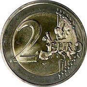 Luxembourg 2 Euro Centenaire du suffrage universel 2019 lion + bridge, Proof in annual set 2 EURO LL coin obverse Luxembourg 2 Euro Centenaire du suffrage universel 2019 lion + bridge, Proof in annual set 2 EURO LL coin obverse