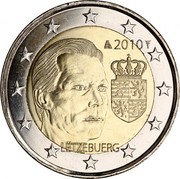 Luxembourg 2 Euro Duke Henri 2010 (a) Proof KM# 115 2010 LËTZEBUERG coin obverse Luxembourg 2 Euro Duke Henri 2010 (a) Proof KM# 115 2010 LËTZEBUERG coin obverse