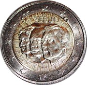 Luxembourg 2 Euro Grand Duchess Charlotte-Jean 2011 KM# 116 2011 LËTZEBUERG JEAN CHARLOTTE HENRI coin obverse Luxembourg 2 Euro Grand Duchess Charlotte-Jean 2011 KM# 116 2011 LËTZEBUERG JEAN CHARLOTTE HENRI coin obverse