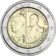 Luxembourg 2 Euro (Grands-Ducs De Luxembourg) GUILLAUME III 1817 2017 HENRI GRANDS-DUCS DE LUXEMBOURG coin obverse Luxembourg 2 Euro (Grands-Ducs De Luxembourg) GUILLAUME III 1817 2017 HENRI GRANDS-DUCS DE LUXEMBOURG coin obverse