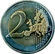 Luxembourg 2 Euro (Henri Duke of Verneuil) 2 EURO LL coin obverse Luxembourg 2 Euro (Henri Duke of Verneuil) 2 EURO LL coin obverse