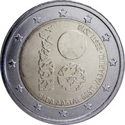Estonia 2 Euro (Independence of Estonia) 2 EURO LL coin obverse Estonia 2 Euro (Independence of Estonia) 2 EURO LL coin obverse