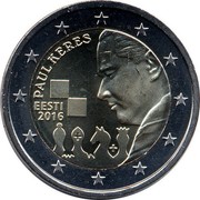 Estonia 2 Euro Paul Keres 2016  PAUL KERES EESTI 2016 coin reverse Estonia 2 Euro Paul Keres 2016  PAUL KERES EESTI 2016 coin reverse