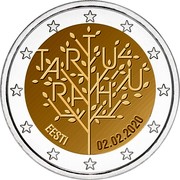 Estonia 2 Euro Tartu Rahu 2020 TARTU RAHU EESTI 02.02.2020 coin reverse Estonia 2 Euro Tartu Rahu 2020 TARTU RAHU EESTI 02.02.2020 coin reverse