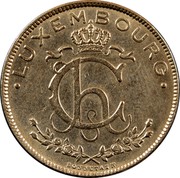 Luxembourg 2 Francs Charlotte 1924 KM# 36 LUXEMBOURG BONNETAIN coin obverse Luxembourg 2 Francs Charlotte 1924 KM# 36 LUXEMBOURG BONNETAIN coin obverse