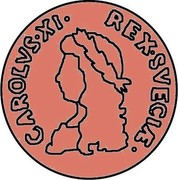 Estonia 2 M Carl XI (Trial strike) 1673 Unique KM# Pn4 CAROLVS ∙ XI ∙ REX ∙ SVECIÆ ∙ coin obverse