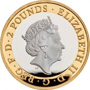UK 2 Pounds Samuel Pepys 2019 Proof ELIZABETH II∙D∙G∙REG∙F∙D∙2 POUNDS∙ J.C coin obverse UK 2 Pounds Samuel Pepys 2019 Proof ELIZABETH II∙D∙G∙REG∙F∙D∙2 POUNDS∙ J.C coin obverse