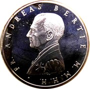 Malta 2 Scvdi Andreas Bertie 1992 Proof X# 161 FR. ANDREAS BERTIE ∙ M. M. H. H. coin obverse