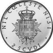 Malta 2 Scvdi (Angelo 1969) X# 32 ∙ NIL COELESTE NISI ∙ 1969 2 SCVDI coin reverse Malta 2 Scvdi (Angelo 1969) X# 32 ∙ NIL COELESTE NISI ∙ 1969 2 SCVDI coin reverse