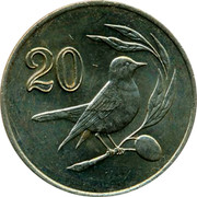 Cyprus 20 Cents Bordered value number 1985 KM# 57.2 20 coin reverse Cyprus 20 Cents Bordered value number 1985 KM# 57.2 20 coin reverse