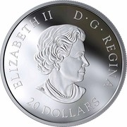 Canada 20 Dollars 125th Anniversary of the Birth of Billy Bishop 2019 ELIZABETH II CANADA D • G • REGINA 20 DOLLARS coin obverse