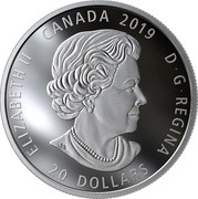 Canada 20 Dollars Holiday Wreath 2019 ELIZABETH II CANADA 2019 D • G • REGINA 20 DOLLARS coin obverse Canada 20 Dollars Holiday Wreath 2019 ELIZABETH II CANADA 2019 D • G • REGINA 20 DOLLARS coin obverse