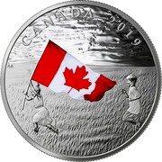Canada 20 Dollars The Canadian Flag 2019 CANADA 2019 coin reverse Canada 20 Dollars The Canadian Flag 2019 CANADA 2019 coin reverse