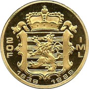 Luxembourg 20 Francs 150th Anniversary of the Grand Duchy 1989 Proof KM# 64 20 F IML 1839-1989 coin reverse Luxembourg 20 Francs 150th Anniversary of the Grand Duchy 1989 Proof KM# 64 20 F IML 1839-1989 coin reverse