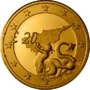 Cyprus 20 Pounds Cyprus's Accession to the EU 2004 Proof KM# 87 £20 coin reverse Cyprus 20 Pounds Cyprus's Accession to the EU 2004 Proof KM# 87 £20 coin reverse