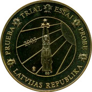 Latvia 20 ¢ Trial Essai 2003 PRUEBA TRIAL ESSAI PROBE LATVIJAS REPUBLIKA 2003 coin obverse Latvia 20 ¢ Trial Essai 2003 PRUEBA TRIAL ESSAI PROBE LATVIJAS REPUBLIKA 2003 coin obverse