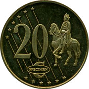 UK 20 ¢ Trial GB 2003 20 ¢ SPECIMEN coin reverse