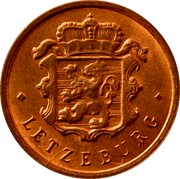 Luxembourg 25 Centimes 1947 KM# 45 Standard Coinage Resumed ♦ LETZEBURG ♦ coin obverse Luxembourg 25 Centimes 1947 KM# 45 Standard Coinage Resumed ♦ LETZEBURG ♦ coin obverse