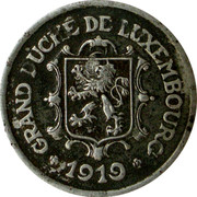 Luxembourg 25 Centimes Charlotte 1919 KM# 32 GRAND DUCHÉ DE LUXEMBOURG * 1919 * coin obverse Luxembourg 25 Centimes Charlotte 1919 KM# 32 GRAND DUCHÉ DE LUXEMBOURG * 1919 * coin obverse