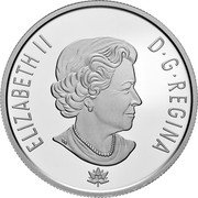 Canada 25 Cents Our home and native land. Hope 2017 Proof ELIZABETH II D G REGINA coin obverse Canada 25 Cents Our home and native land. Hope 2017 Proof ELIZABETH II D G REGINA coin obverse